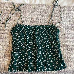 Floral Green Reformation Tank 🍃